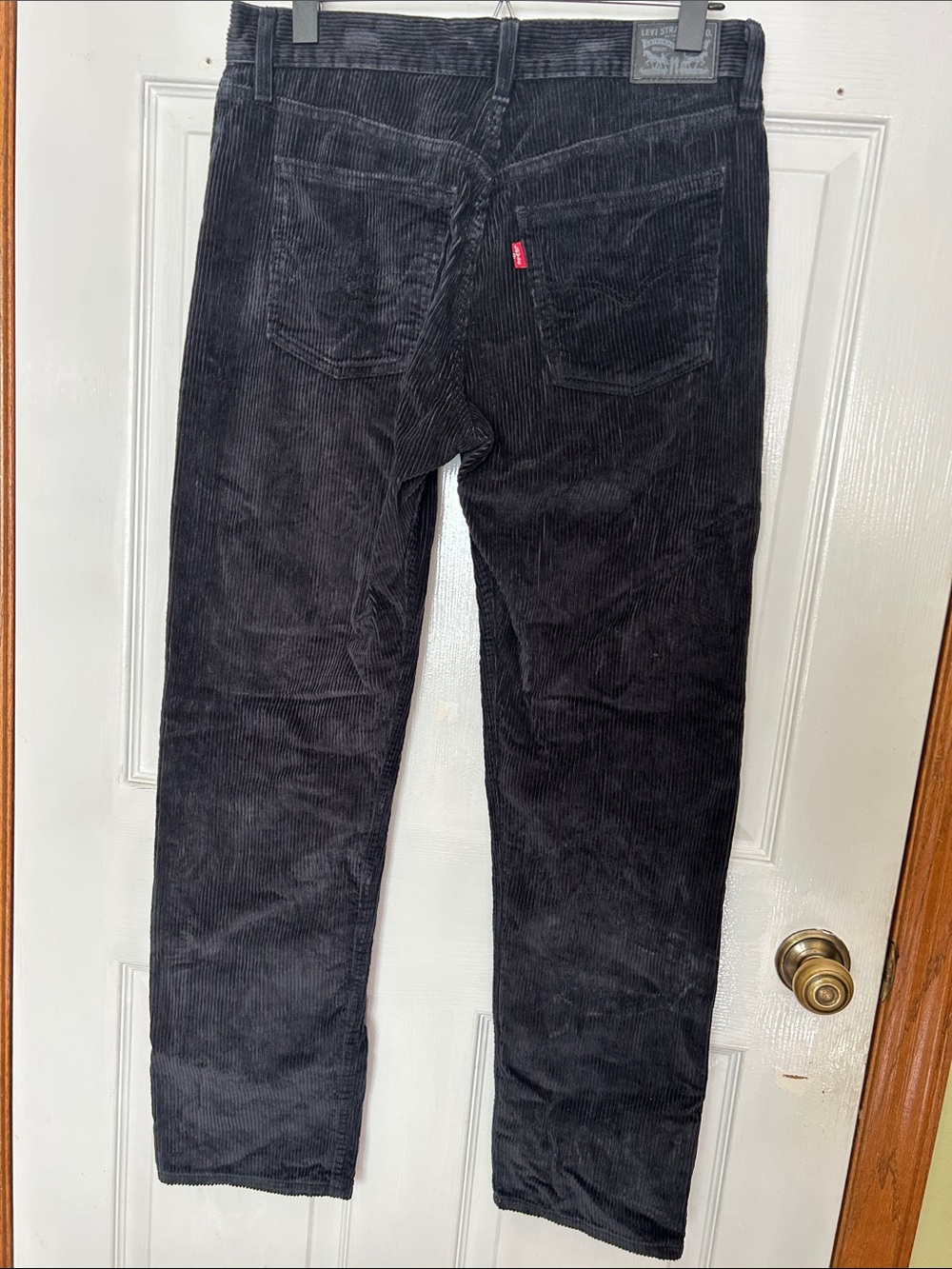 Levi's Black Corduroy Straight-Leg Pants